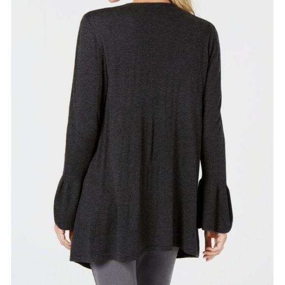 Style & Co Bell-Sleeved Draped Cardigan - Picture 2 of 6